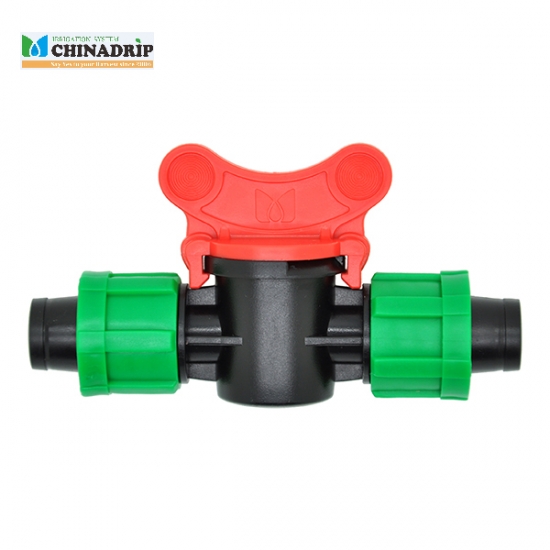 drip tape coupling valve with both ends lock nut